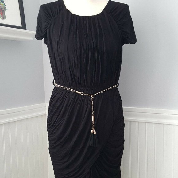 H&M Dresses & Skirts - H&M ruched black dress sz M